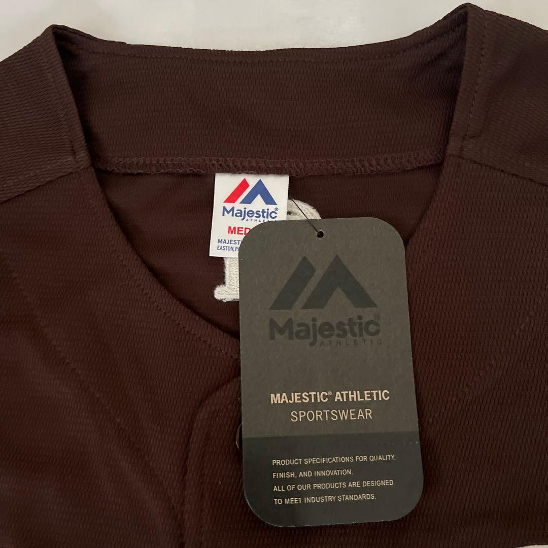 ★新品 ホークス ベースボールシャツ M ［カラーブラウン］