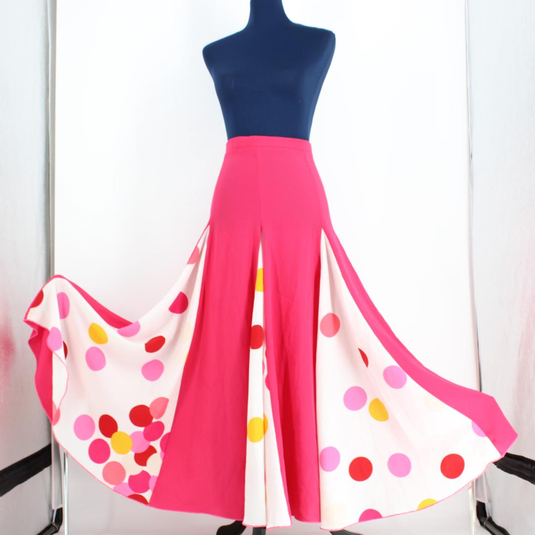【美品 フラメンコ衣装】ピンク tienda de flamenco ファルダ