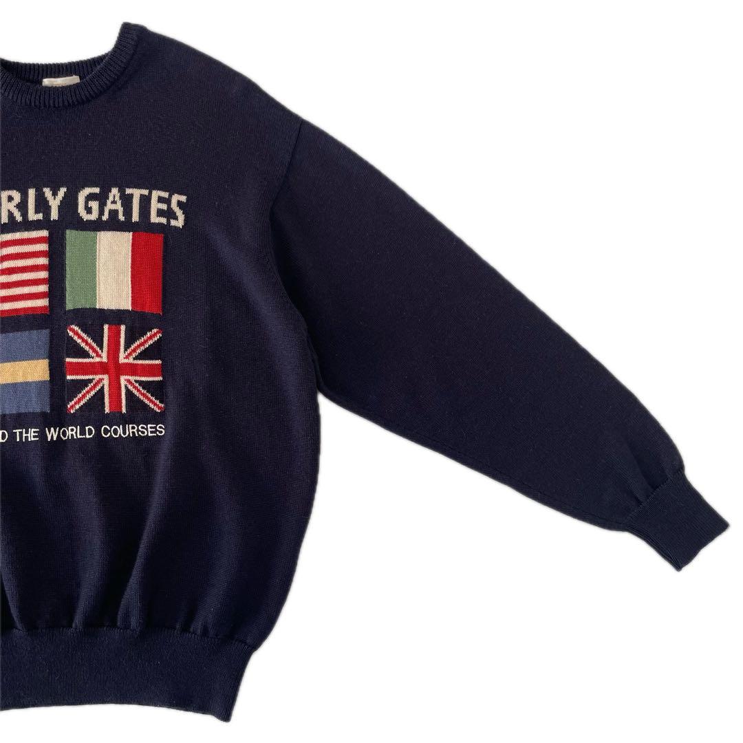 PEARLY GATES ウール100% クルーネックニット ゴルフウェア