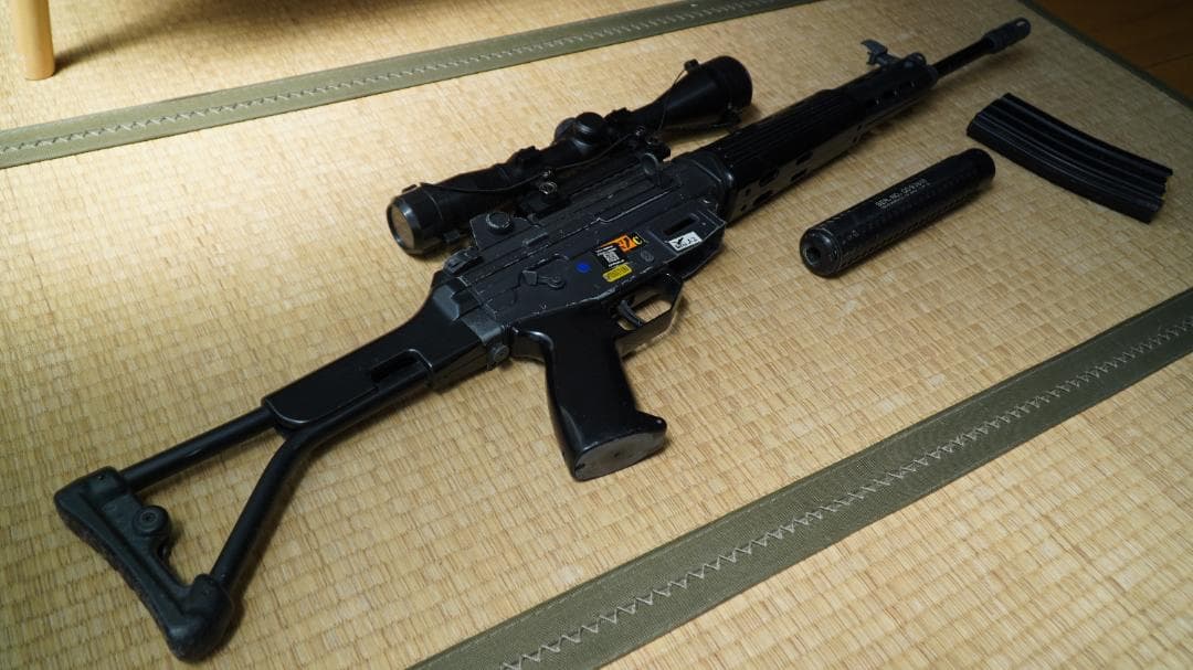 G*8様 【ジャンク】東京マルイ　89式エアガン スコープ、サイレンサー付き