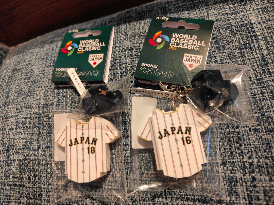 2個セット WBC ナノブロック ユニフォーム＆ヘルメット キーホルダー