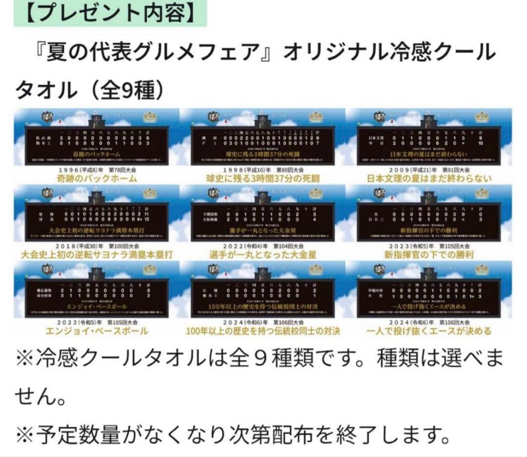 『夏の代表グルメフェア』オリジナル冷感クールタオル非売品 横浜vsPL