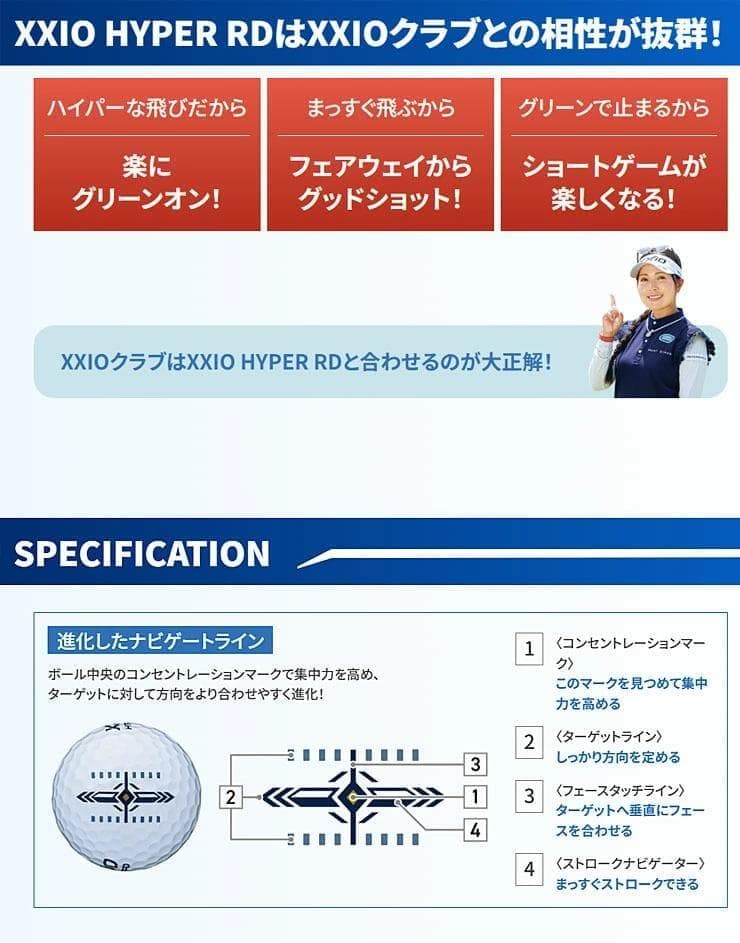 新品 XXIO ゼクシオ HYPER RD ゴルフボール 1ダース イエロー