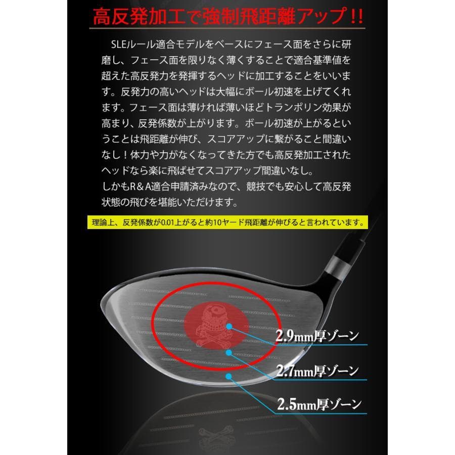 ●新品 強反発ドライバー「悪童」三菱ケミカル製 プレミア飛匠シャフト仕様