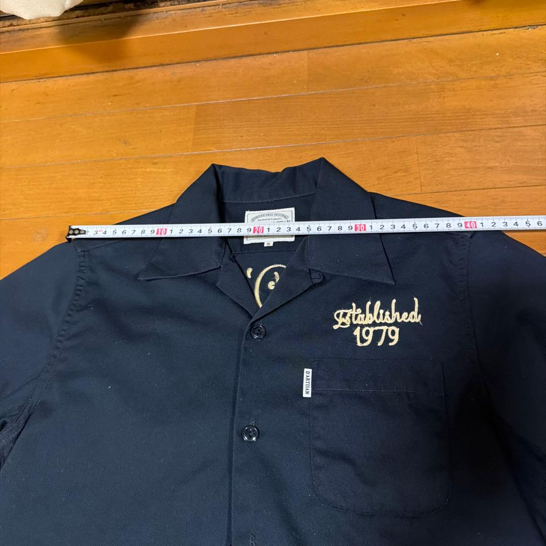 Studio D'artisan 刺繍ウェア ネイビー ボーリングシャツ