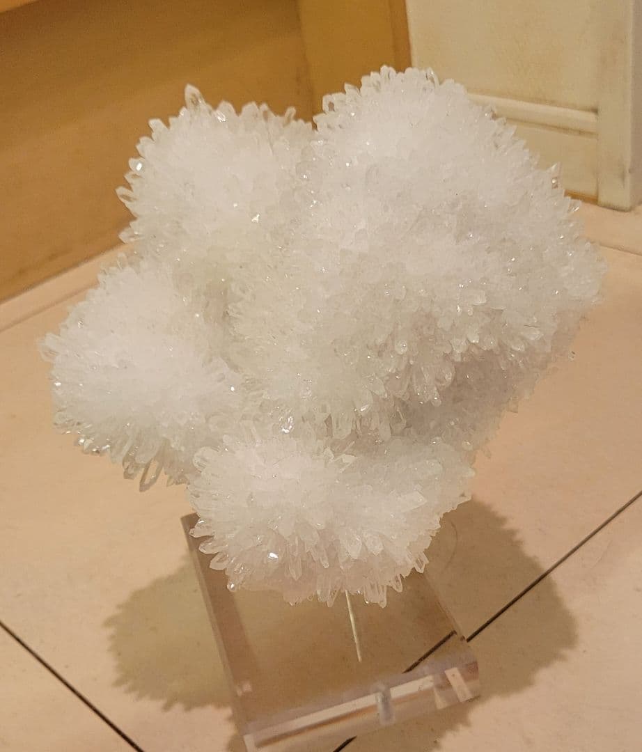 ♡もこもこ可愛い♡菊花水晶 極上クラスター 天然石 水晶クラスター