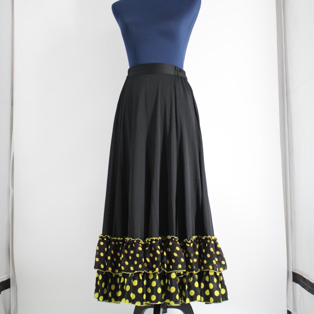 【美品 フラメンコ衣装】ブラック prima boutique ファルダ