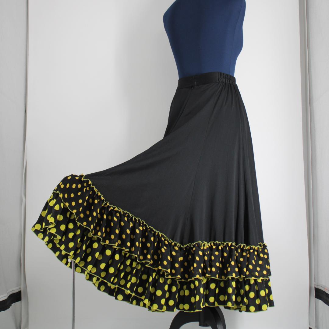 【美品 フラメンコ衣装】ブラック prima boutique ファルダ