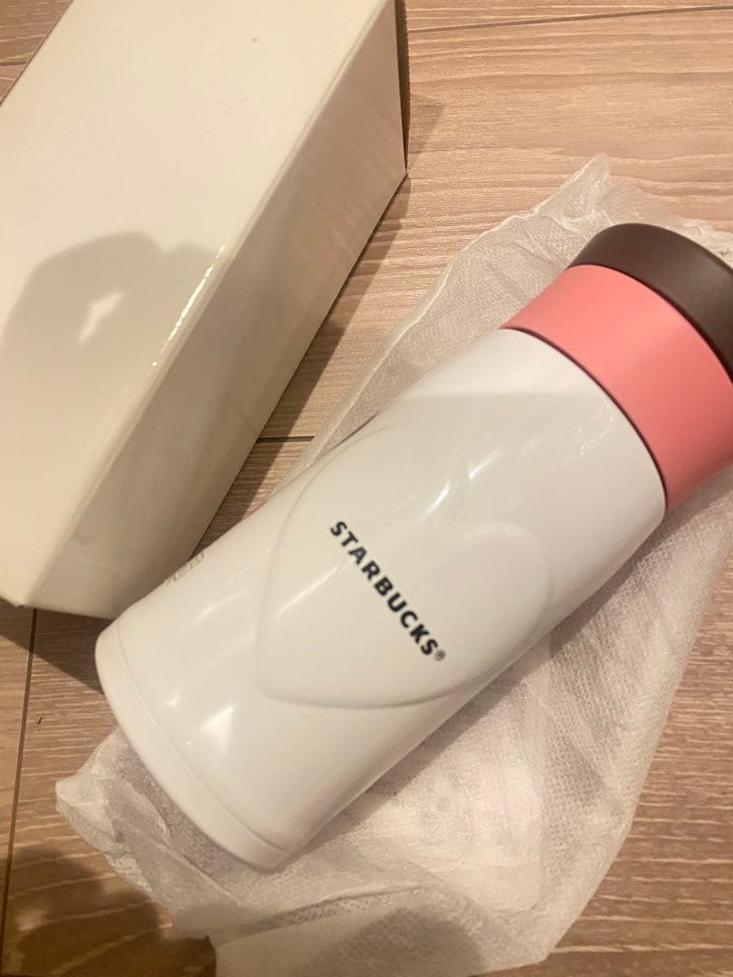 STARBUCKS 水筒 ホワイト/ピンク