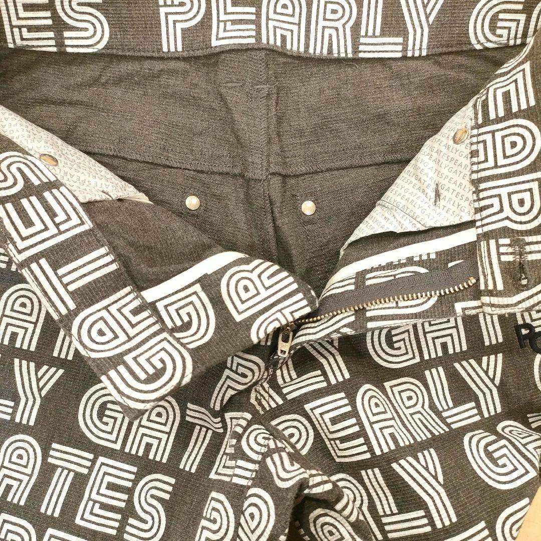 【新品 】PEARLYGATES モノグラム総柄　ゴム　ジップアップMグレー綿