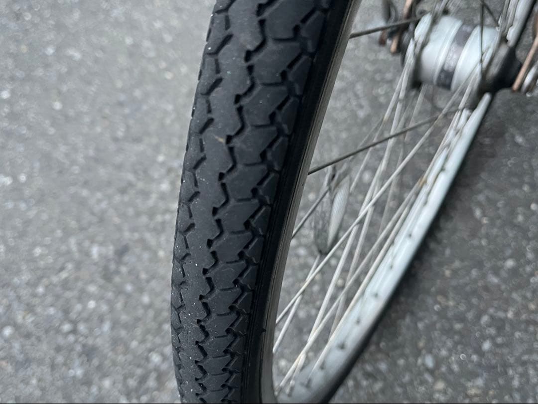 h*a様 中古美品ブリヂストン軽量アルミ自転車〓アルミーユ☆26★ベージュ※配達