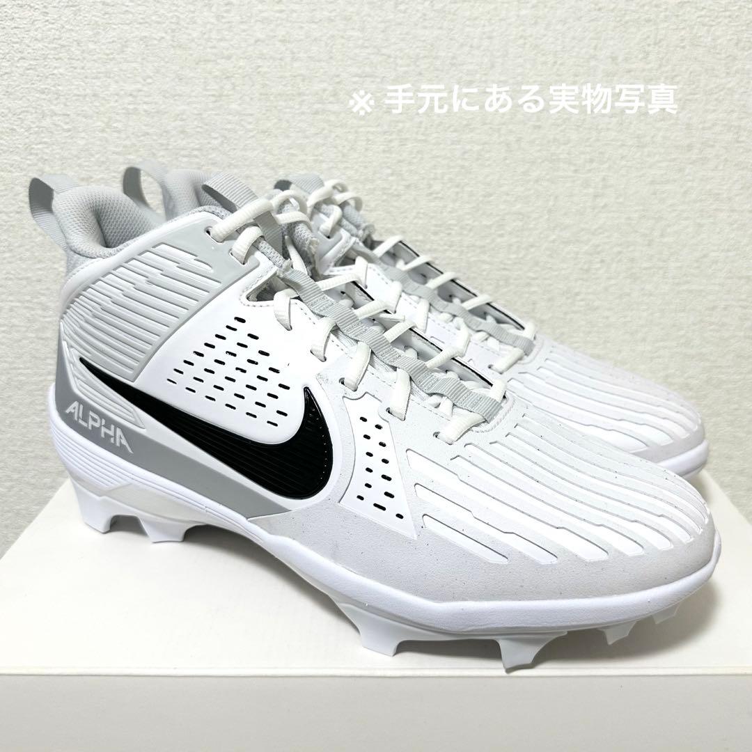 ナイキ 29.5cm アルファ メナス ストロング アメフト スパイク 靴 白