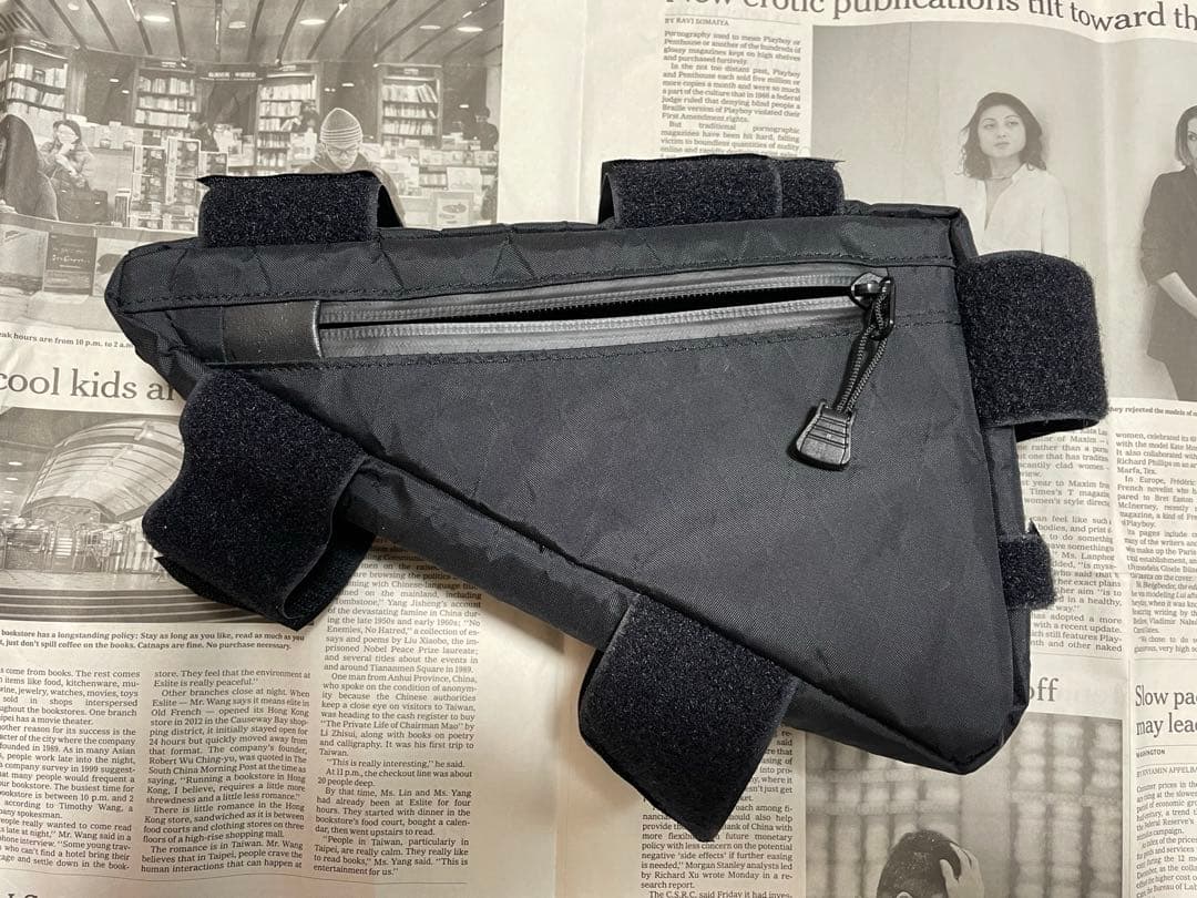 フェアウェザー　コーナーバッグ　ステムバッグ X-PAC 黒　BLUE LUG