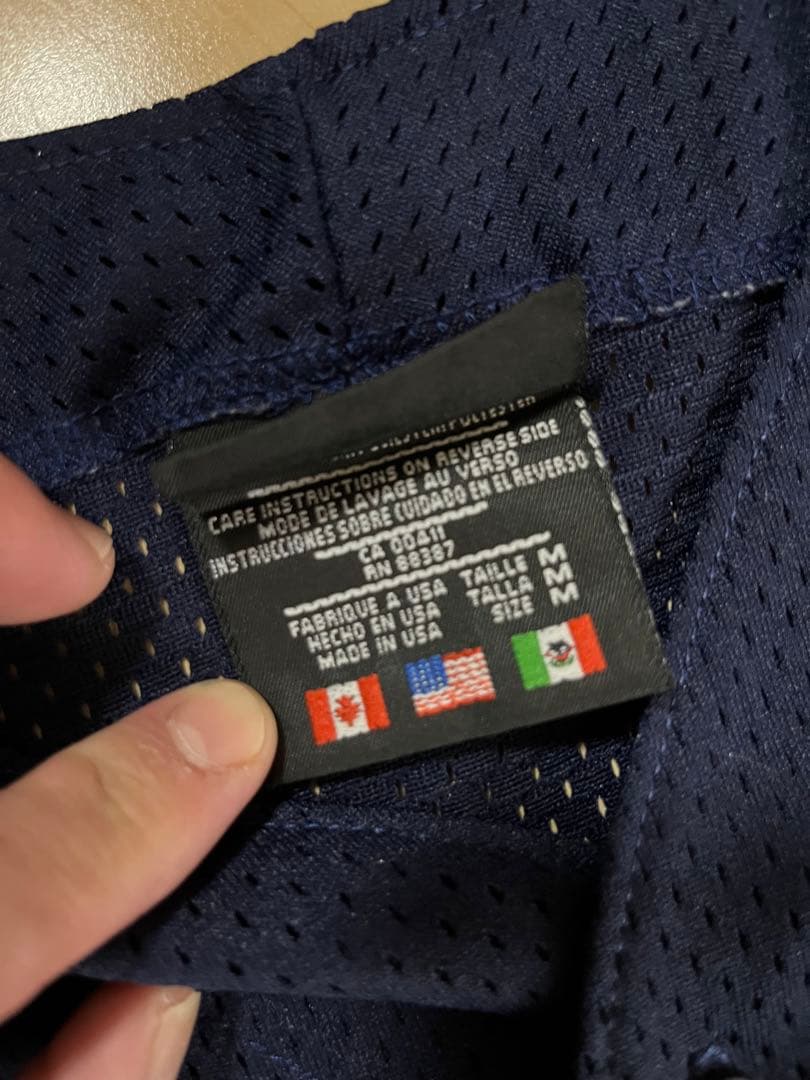 ビンテージ adidas メッシュベースボールシャツ アメリカ製 -M-