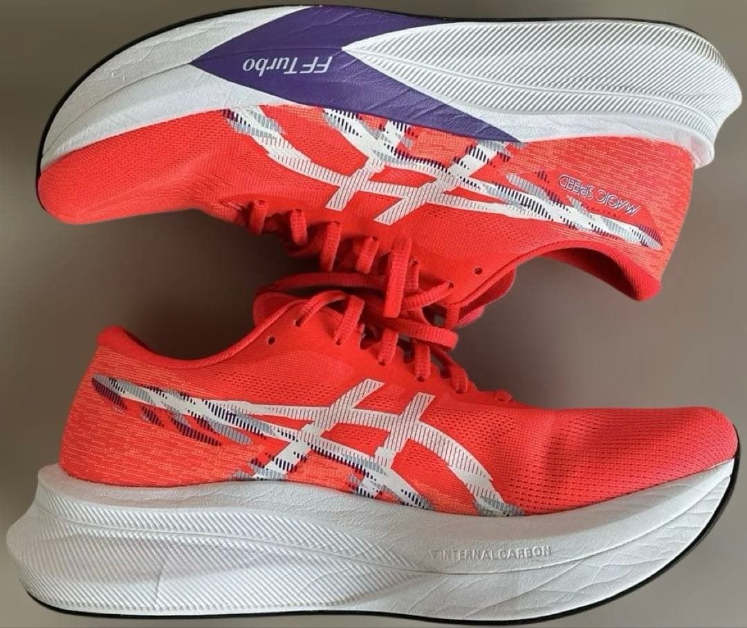 ASICS MAGIC SPEED4 27.5cm フラッシュレッド ランニング