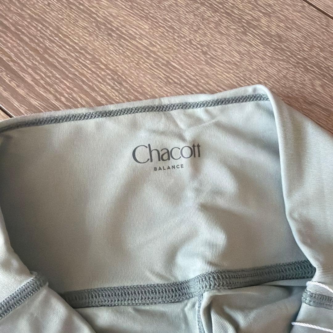 新品タグ付き/チャコット　スキンレギンス　ライトグリーン　M