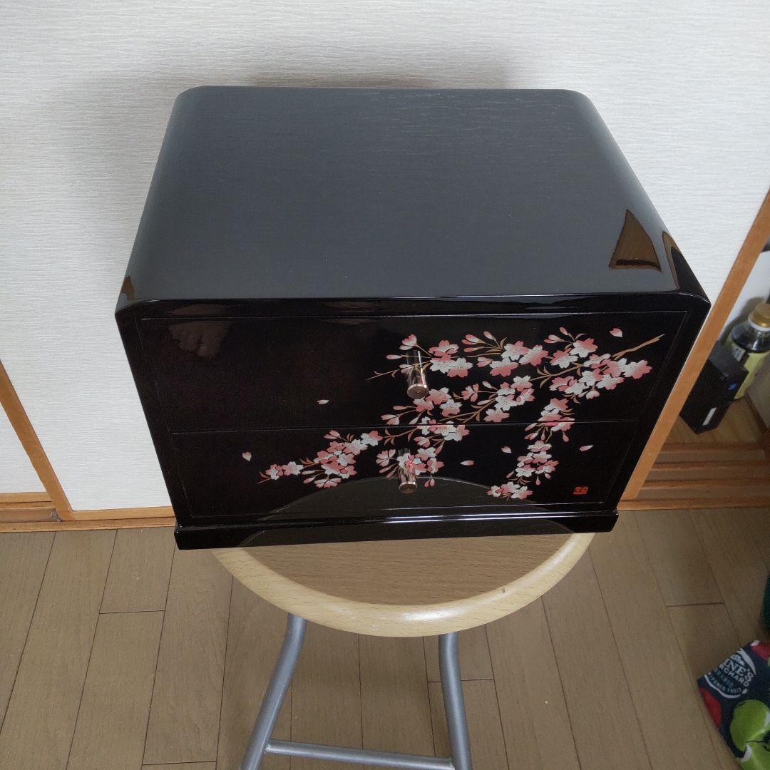 【会津塗２段引出し・新品未使用】
