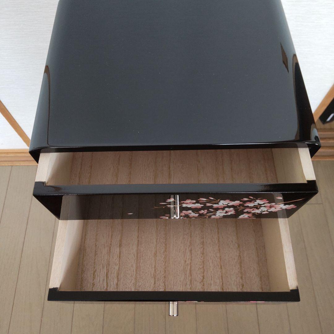 【会津塗２段引出し・新品未使用】