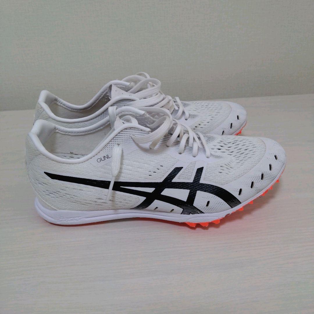 asics GUN LAP3 ホワイト/ブラック 23.0cm(5mmピン付き)