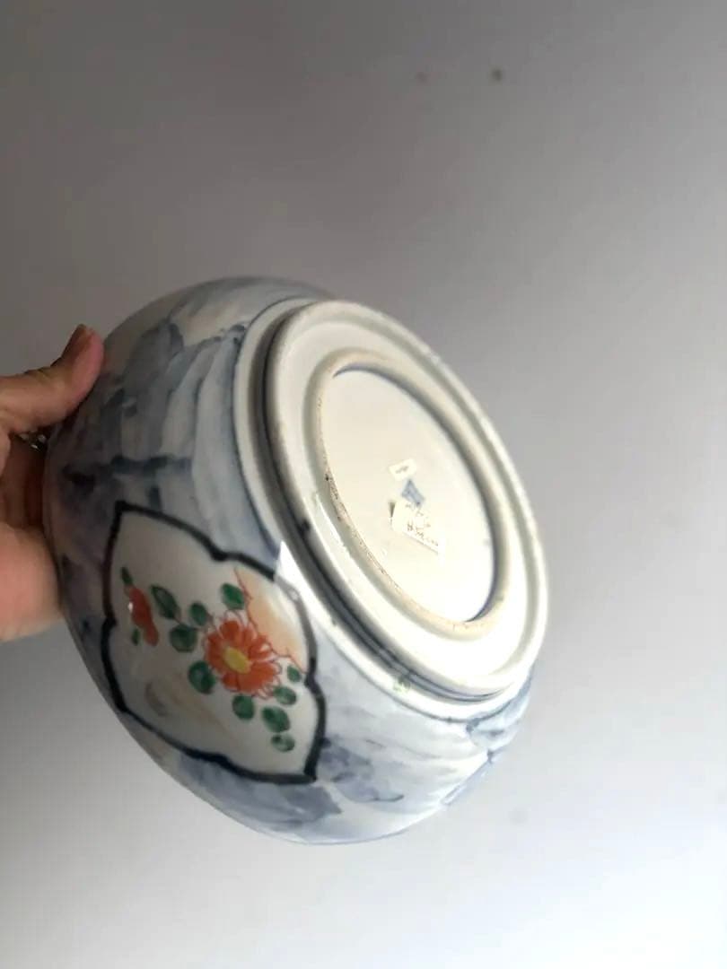 998 骨董 アンティーク 古伊万里 染付 豪華絢爛 色絵金彩大鉢 幕末 美品