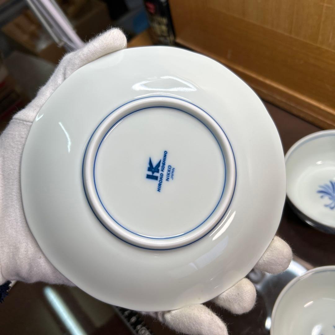 ニッコー　コシノヒロコ　藍がさね　皿５枚と小鉢５客　未使用品