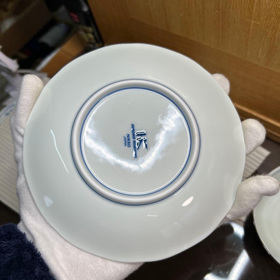 ニッコー　コシノヒロコ　藍がさね　皿５枚と小鉢５客　未使用品