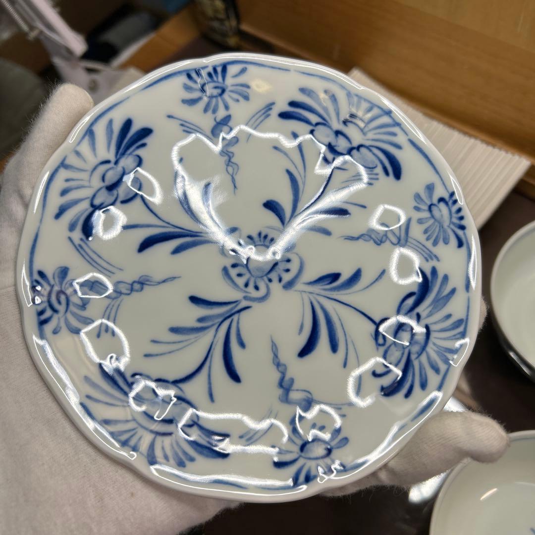 ニッコー　コシノヒロコ　藍がさね　皿５枚と小鉢５客　未使用品