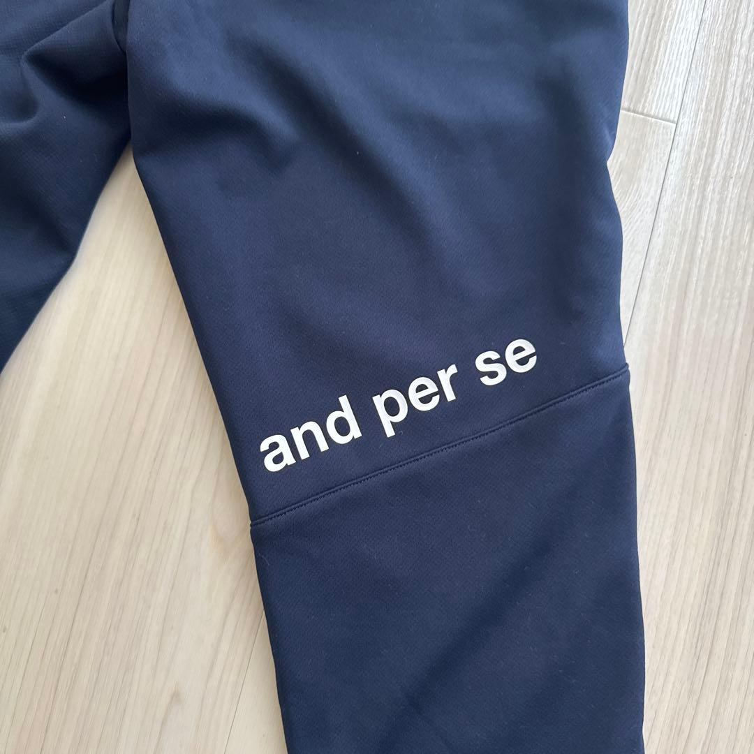 ⭐︎専用⭐︎ and per se ネイビー　サイドライン パンツ