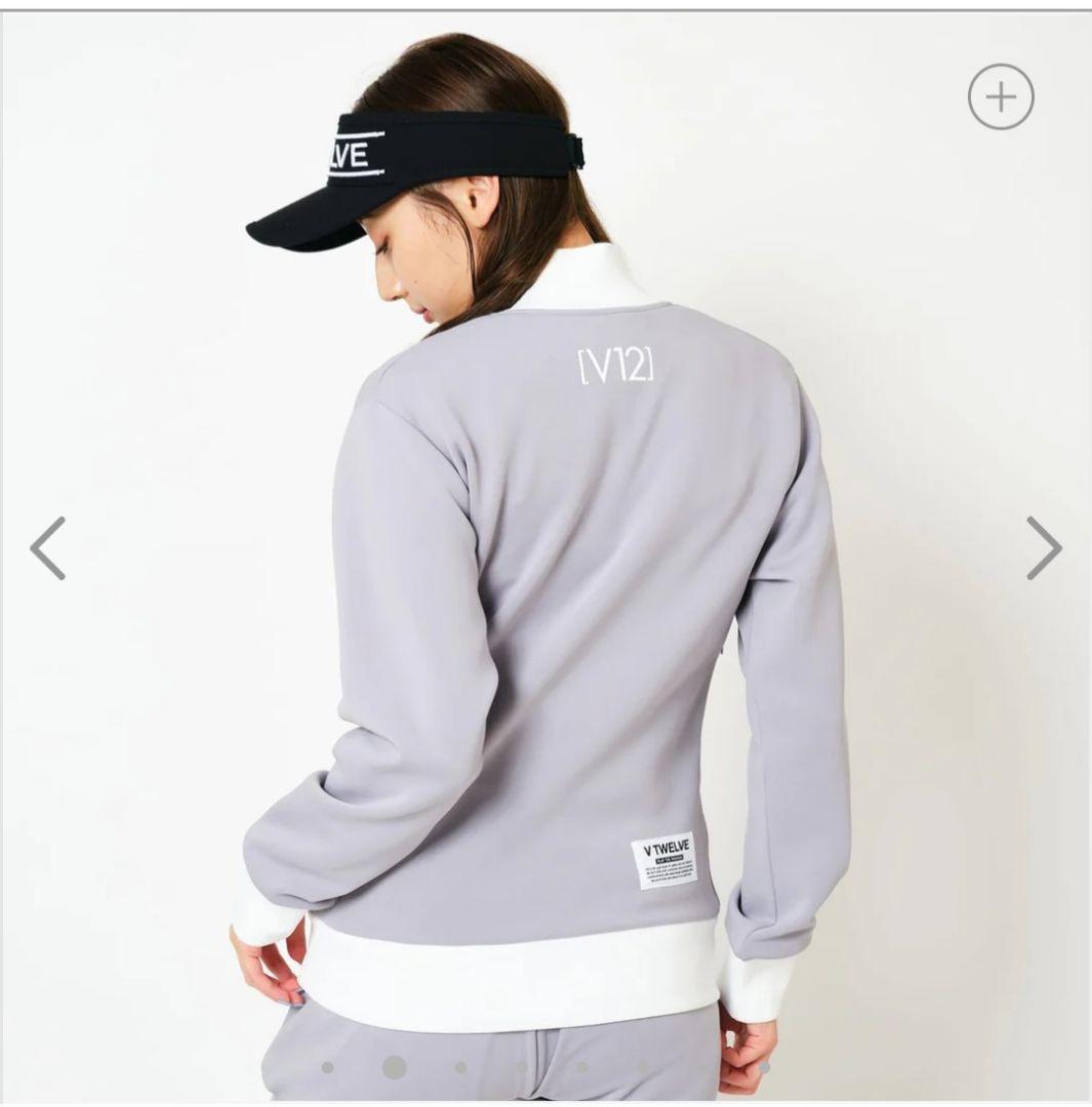 V12 グレー ハーフジップモックネック2