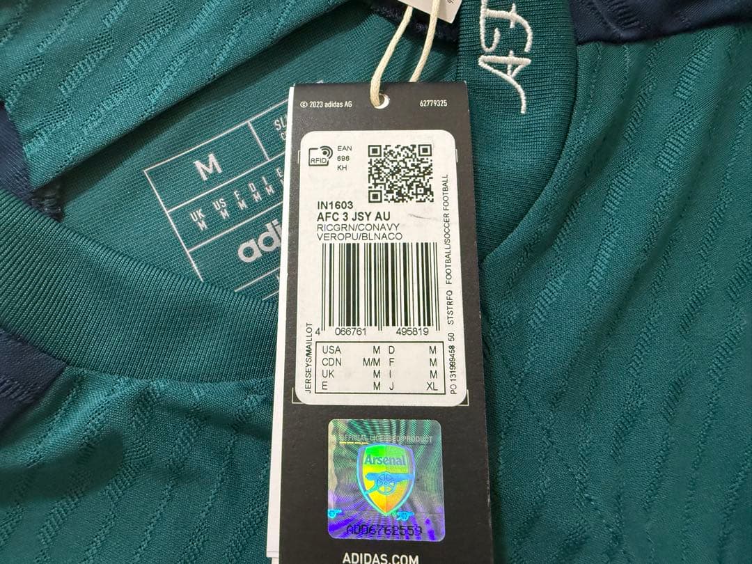 adidasアディダス アーセナル ホワイト オーセンティック フルパッチ XL
