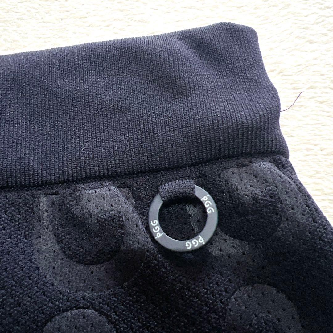 美品 PGG ポリエステルヤーン ロゴエンボス セットアップ ゴルフ