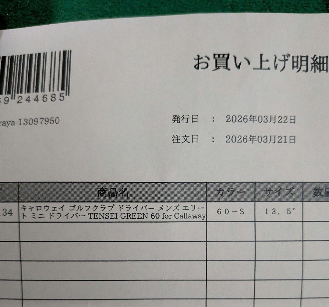 Callaway Elyte エリートミニドライバー tensei シャフト