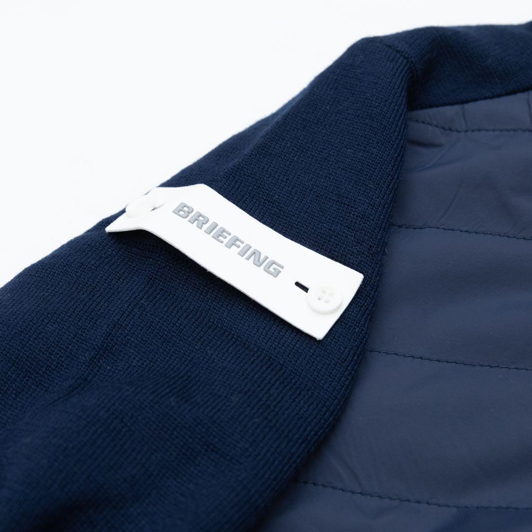 【美品】BRIEFING GOLFブルゾン S ネイビー BRG223W41