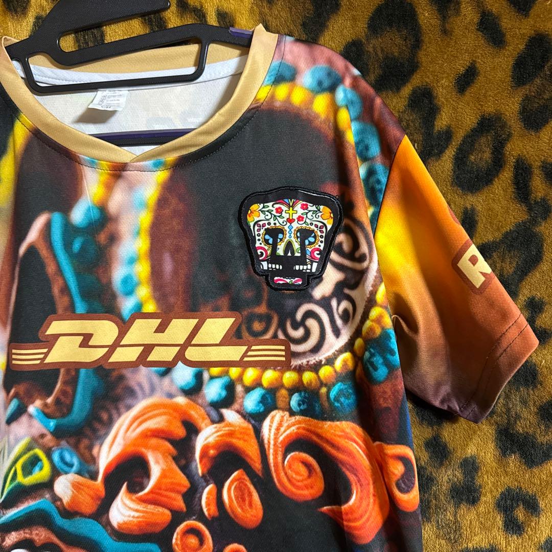 DHL Mifel カラフル骸骨シャツ　メキシコ　サッカー　シャツ