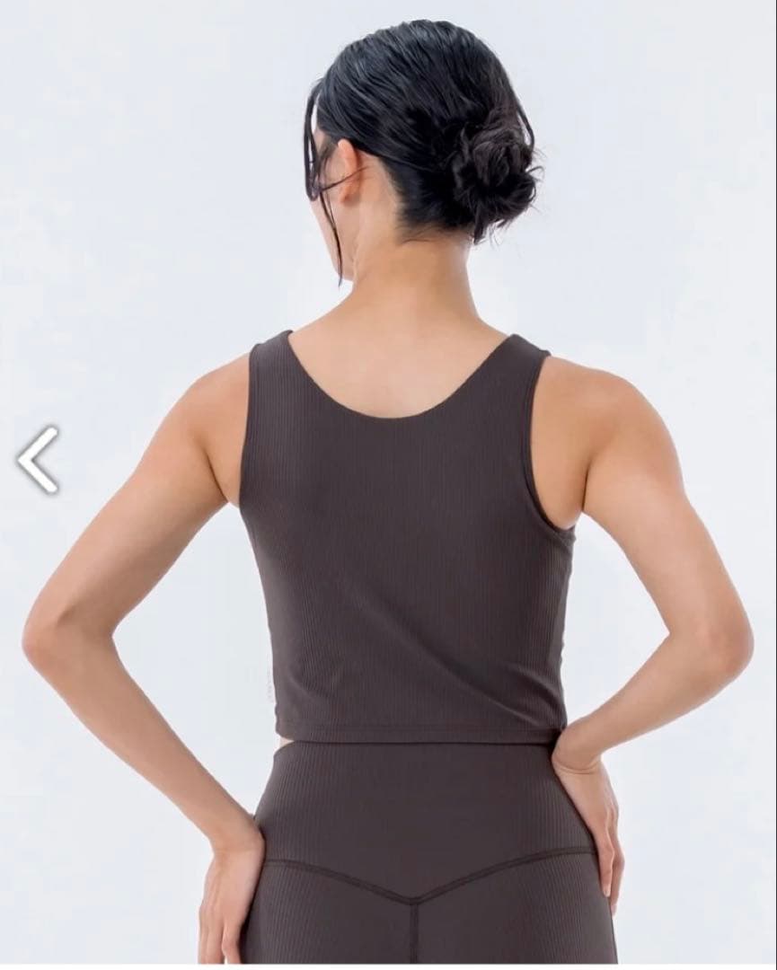 【SUKALA】新品　ベーシックリブショートタンクトップ　M エスプレッソ