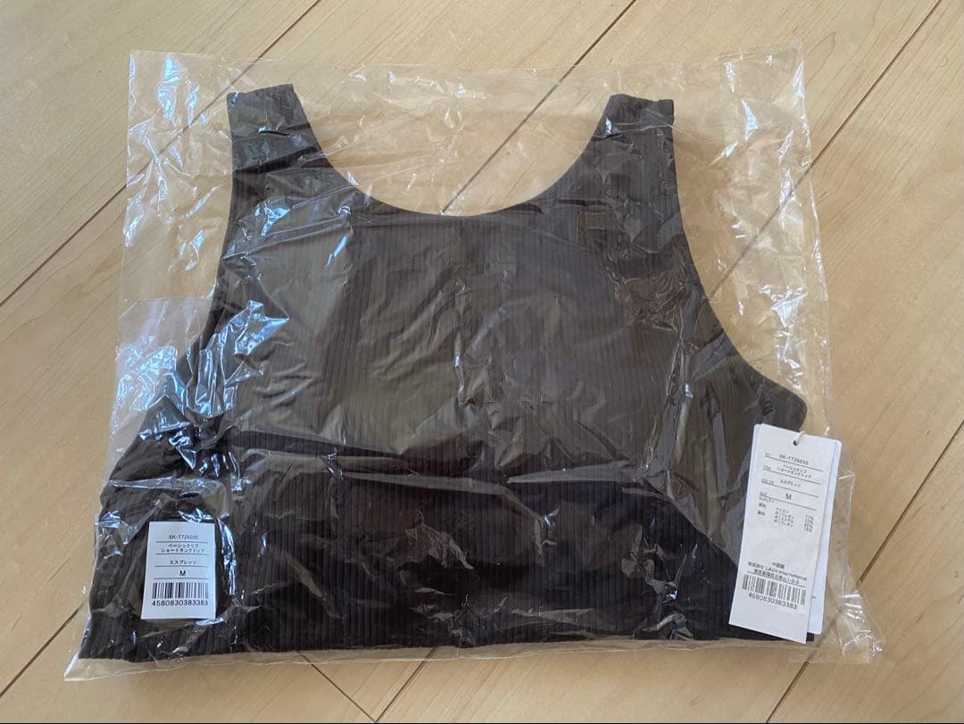 【SUKALA】新品　ベーシックリブショートタンクトップ　M エスプレッソ