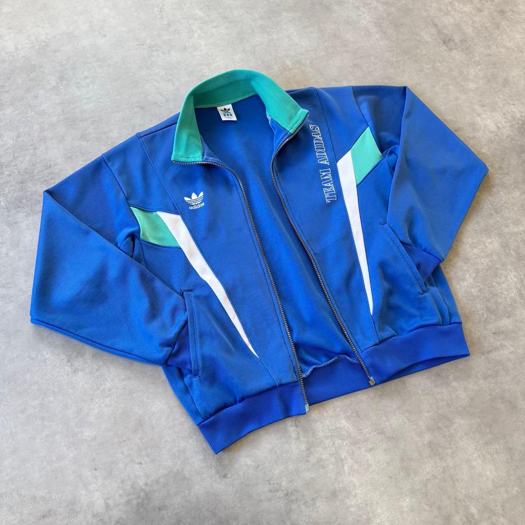 90s old adidas アディダス トラックジャケット ブルーXS相当