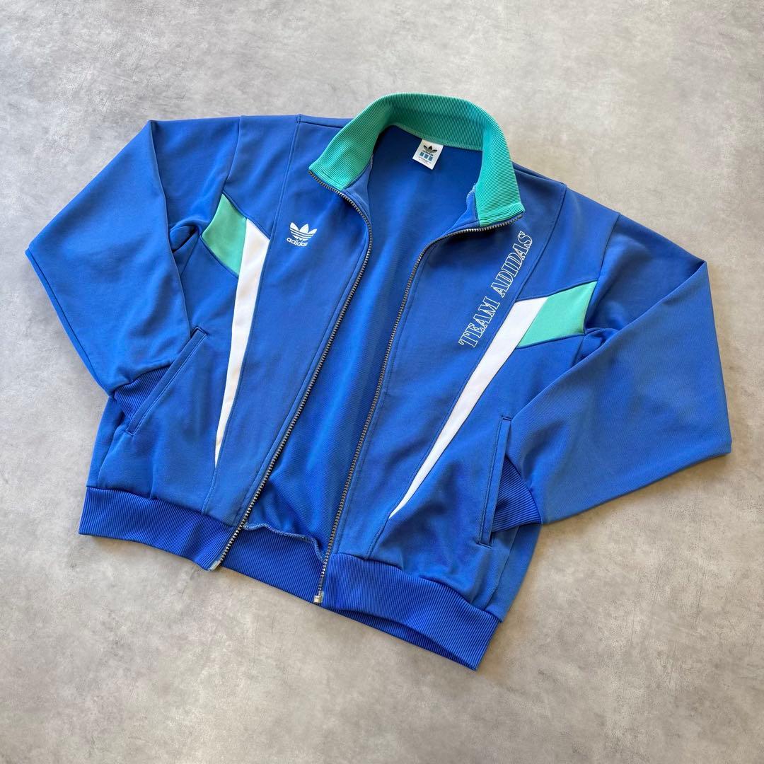 90s old adidas アディダス トラックジャケット ブルーXS相当