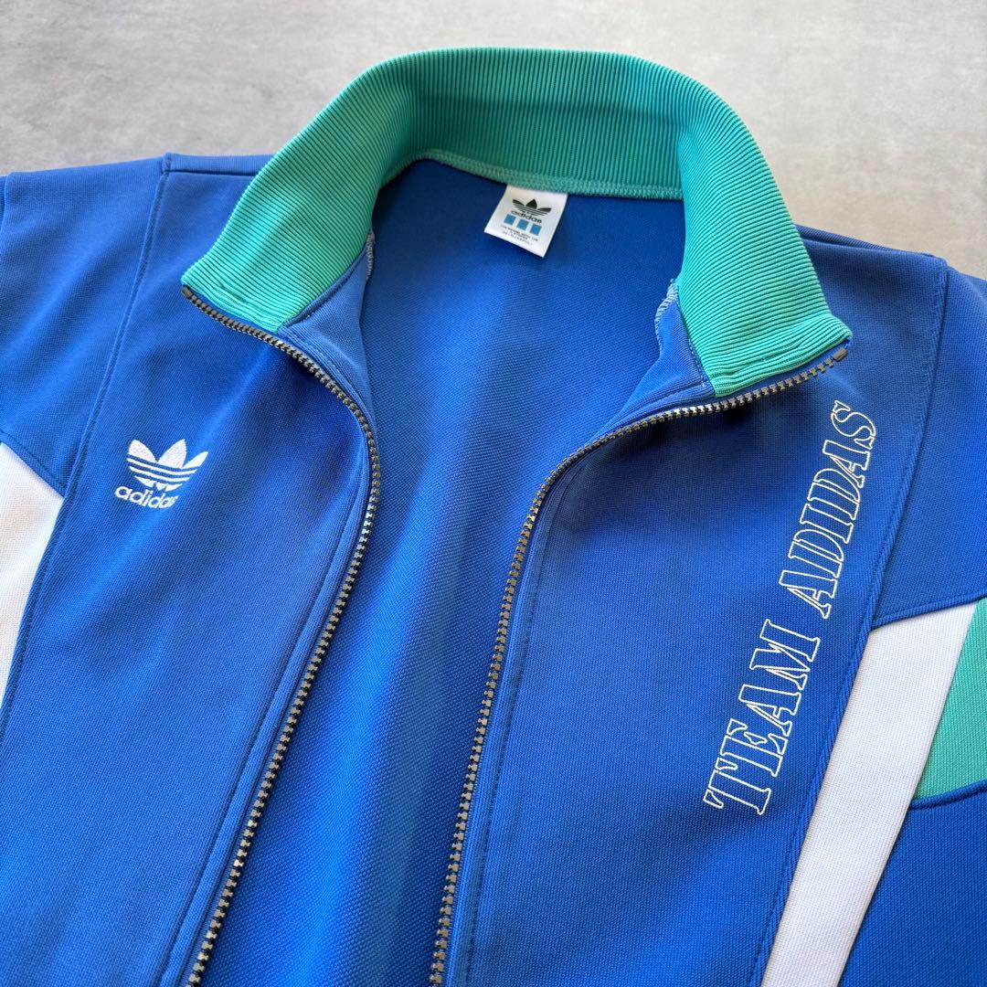90s old adidas アディダス トラックジャケット ブルーXS相当