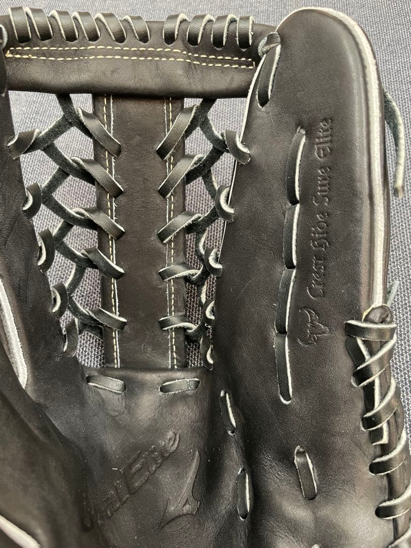 グローバルエリート　野球 硬式グローブ 一般用　大人　左投げ　グラブ　外野手　黒