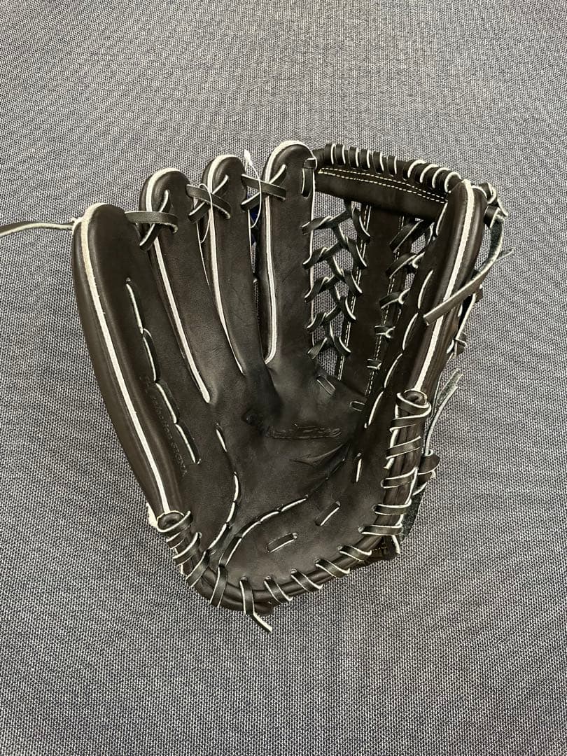 グローバルエリート　野球 硬式グローブ 一般用　大人　左投げ　グラブ　外野手　黒
