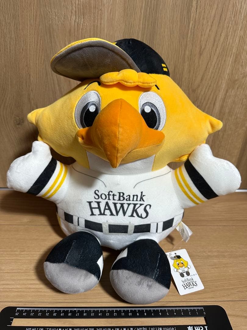 新品タグ付き福岡ソフトバンクホークス ハリーぬいぐるみ中 2等賞 約30cm
