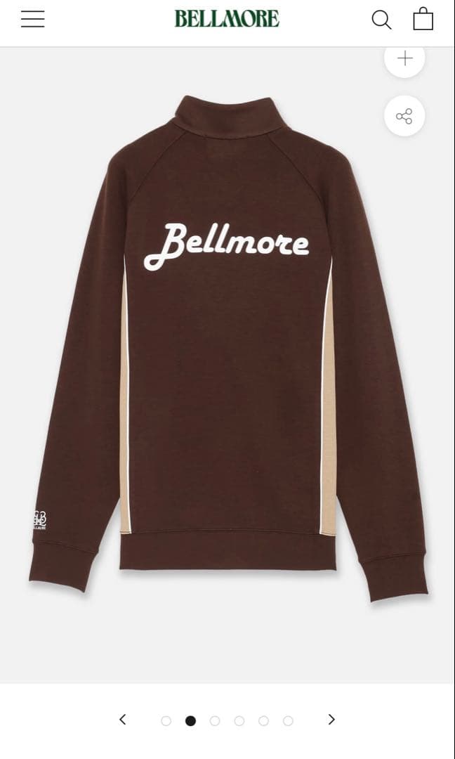 Bellmore ハーフジップ セーター ブラウン
