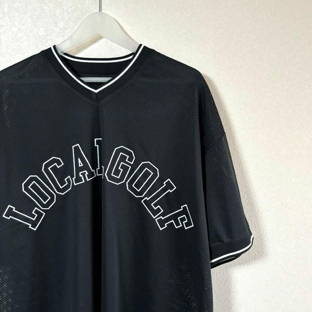 LOCAL GOLF ゴルフ　ベースボールシャツ　メッシュ　アーチロゴ　M L