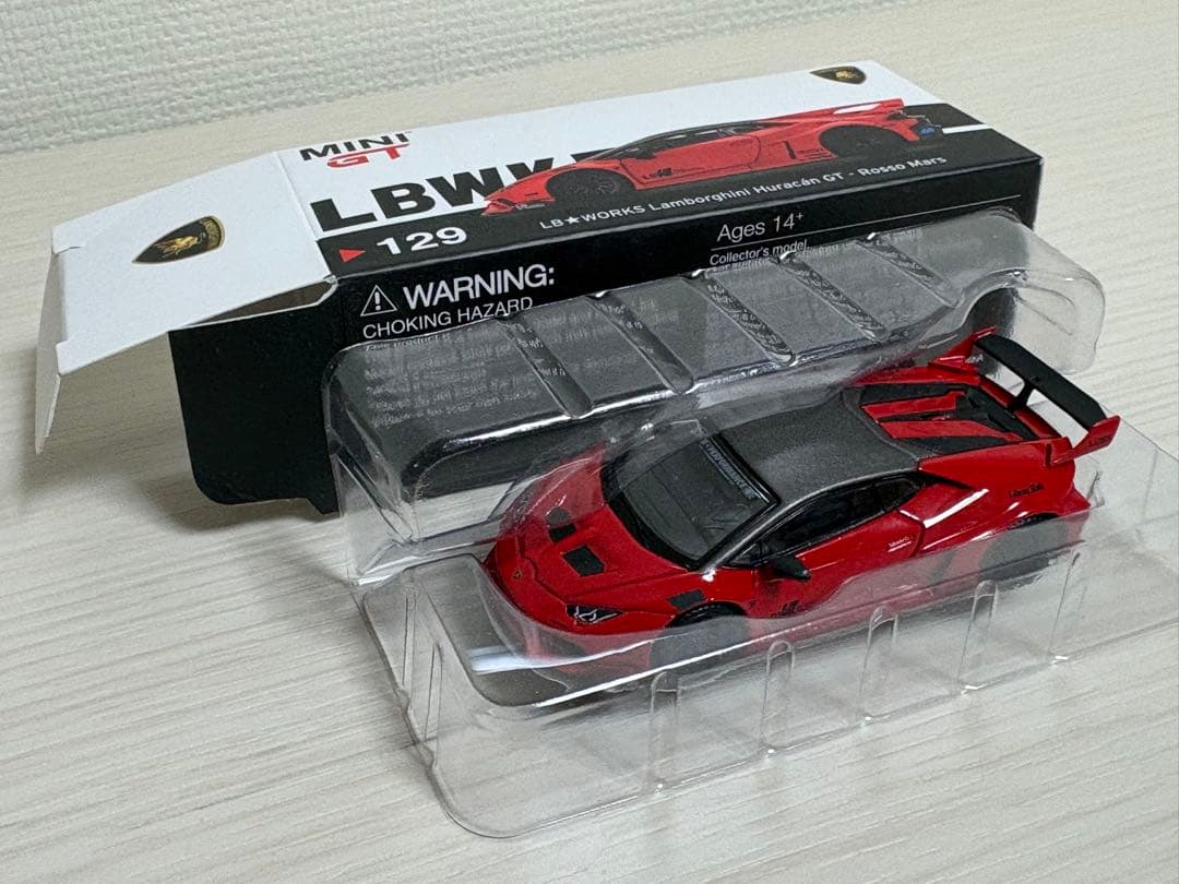 MINI GT 1/64 LB★WORKS ランボルギーニ ウラカン GT 赤