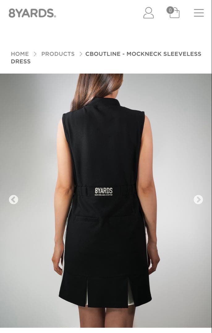 【美品】8YARDS CBOUTLINE モックネック ワンピース 黒 完売品