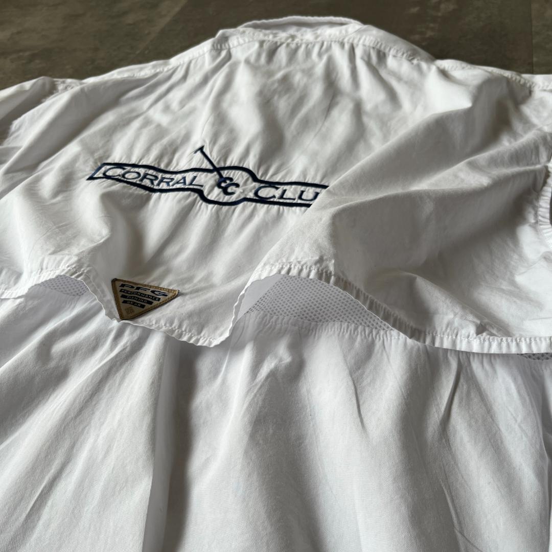 00s Columbia フィッシングシャツ 多ポケット XXL 白 A254