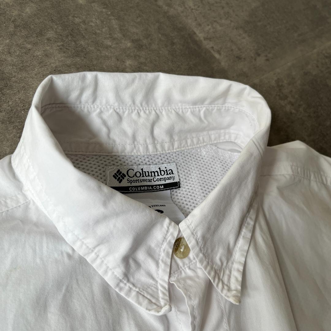00s Columbia フィッシングシャツ 多ポケット XXL 白 A254