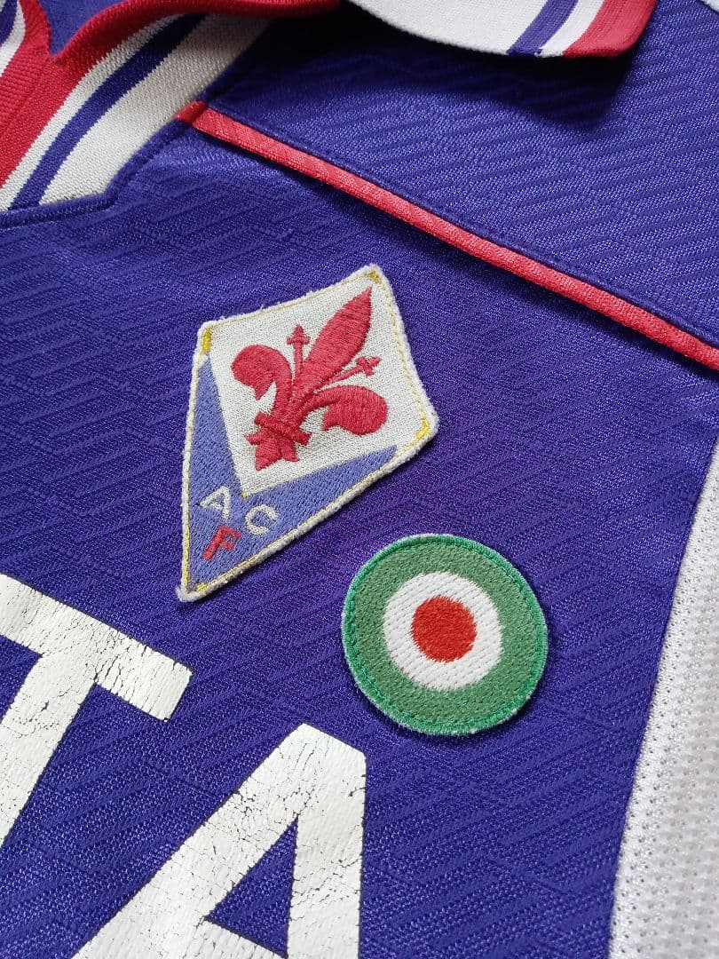 2001年製 Y2K 日本製 フィオレンティーナ サッカーシャツ Lサイズ 紫