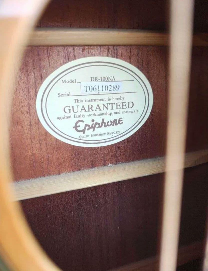 美品 Epiphone DR-100 NA コンタクトPU✕２個搭載　エレアコ